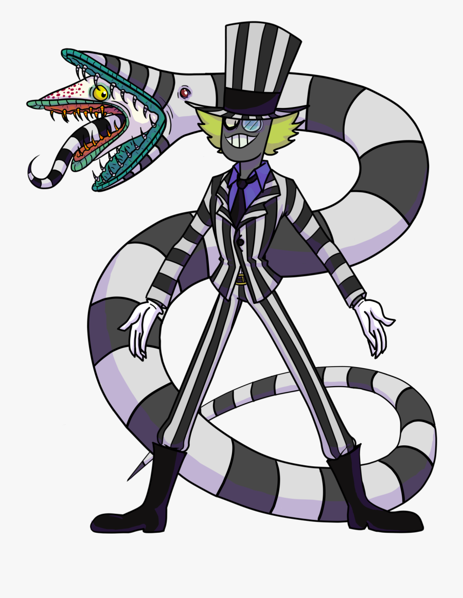 Black Hat Desguised As Beetlejuice For Haloween Clipart - Beetlejuice Png ,...