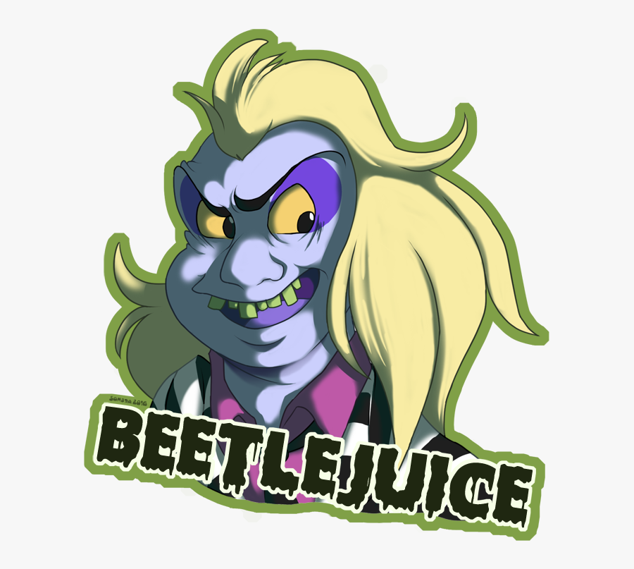 Badge Trade- Beetlejuice - Cartoon, Transparent Clipart