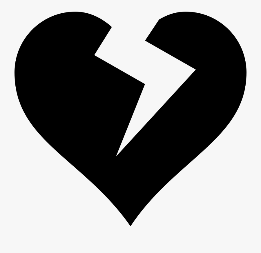 And White,clip Art,logo,love - Broken Heart Vector Png, Transparent Clipart