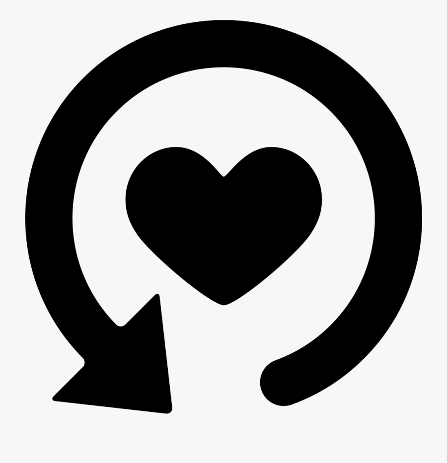 Heart With Refresh Arrow Comments - Refresh Heart Icon Png, Transparent Clipart