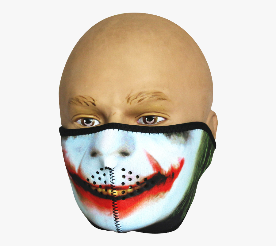 Transparent Joker Face Png - Half Joker Ski Mask, Transparent Clipart