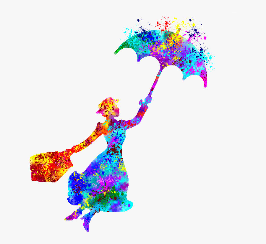 Bert Ariel Silhouette Stencil Drawing - Logo Mary Poppins, Transparent Clipart