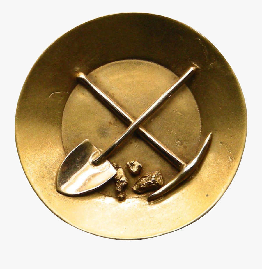 A Victorian Mining Brooch With Pick Shovel - Gold Rush Pickaxe And Shovel, Transparent Clipart