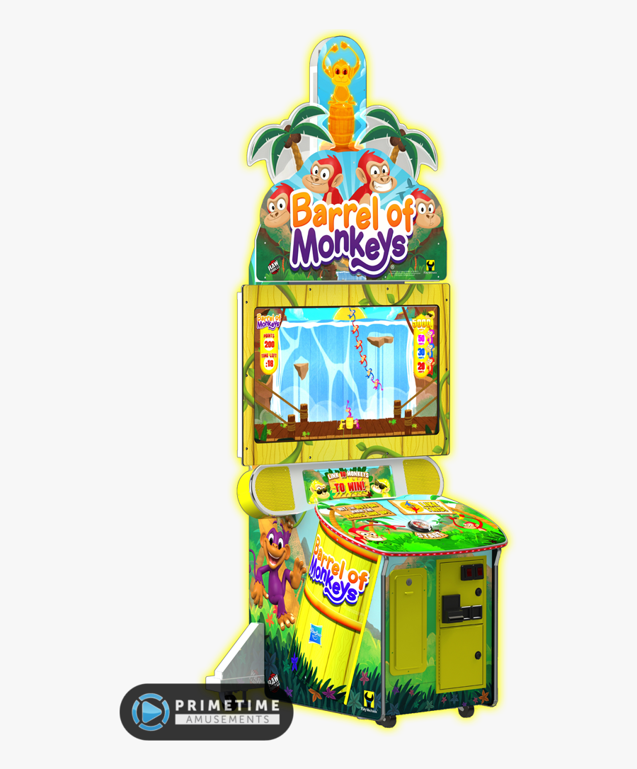 Barrel Of Monkeys Video Redemption Arcade Game - Barrel Of Monkeys Arcade Game, Transparent Clipart