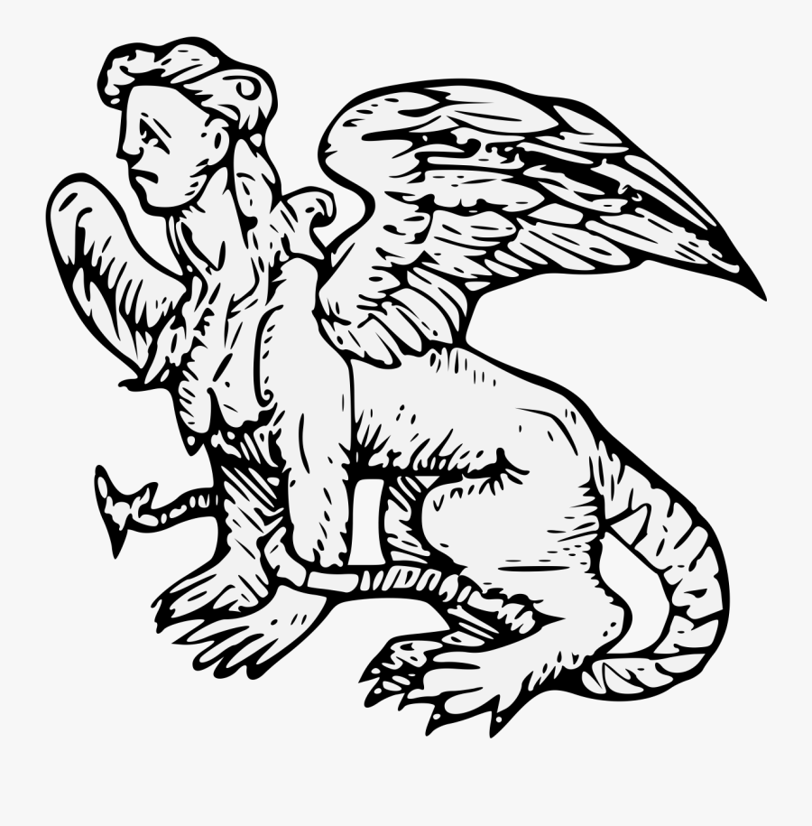 Clip Art Royalty Free Traceable Heraldic Art Sejant - Illustration, Transparent Clipart