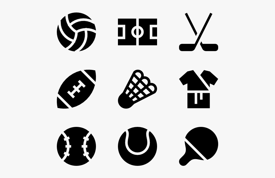 And White,clip Art - Vector Sports Icons Png, Transparent Clipart