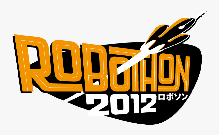 Spectacular Lettering Of The Word Robothon With A Ufo - Graphic Design, Transparent Clipart