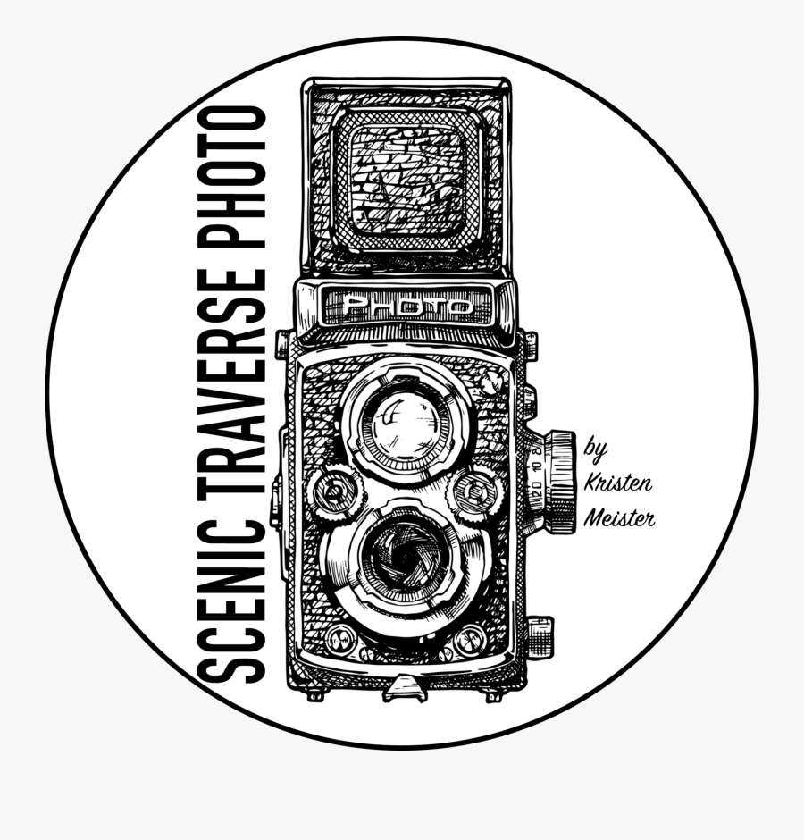 Sunset Clipart Senery - Twin Lens Reflex Camera Drawing, Transparent Clipart
