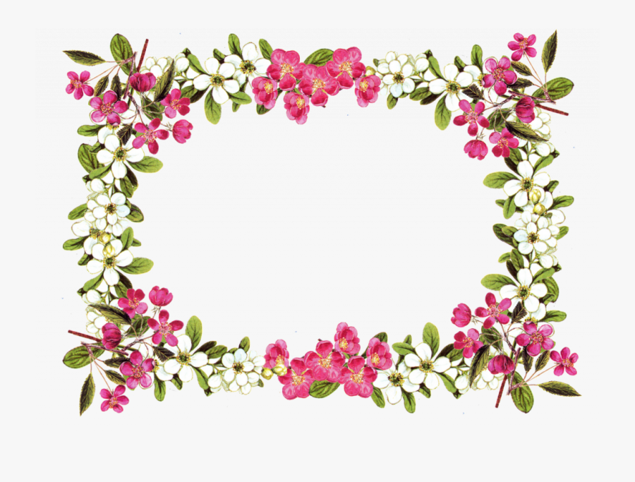 Download Spectacular Free Floral Border Clipart - Transparent Background Flower Frame Png, Transparent Clipart