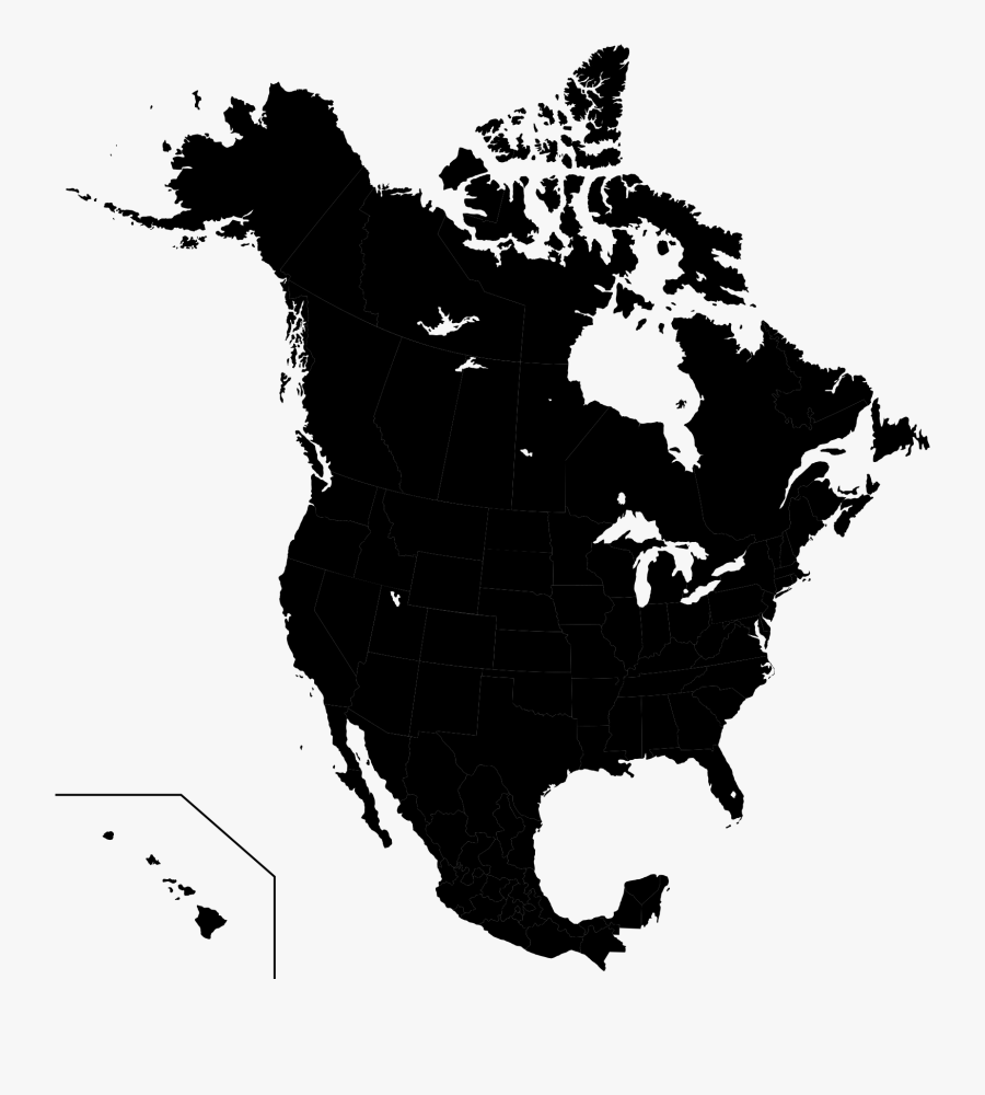 America Svg Map - Coldest States In Canada, Transparent Clipart