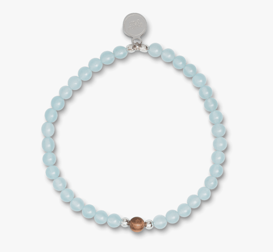 Zebrawood Aquamarine Womens Charm Bracelet 4mm - Label Made In Belgium, Transparent Clipart