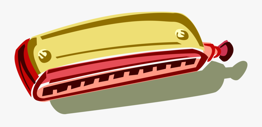 Vector Illustration Of Harmonica Mouth Organ Free Reed - Mouth Organ Vector, Transparent Clipart