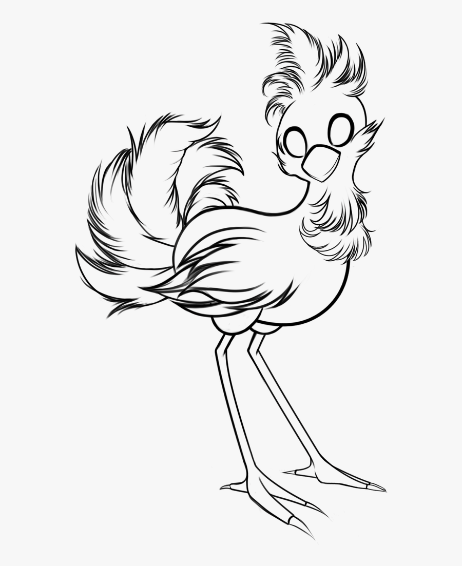 Free Chicken Lineart - Rooster, Transparent Clipart