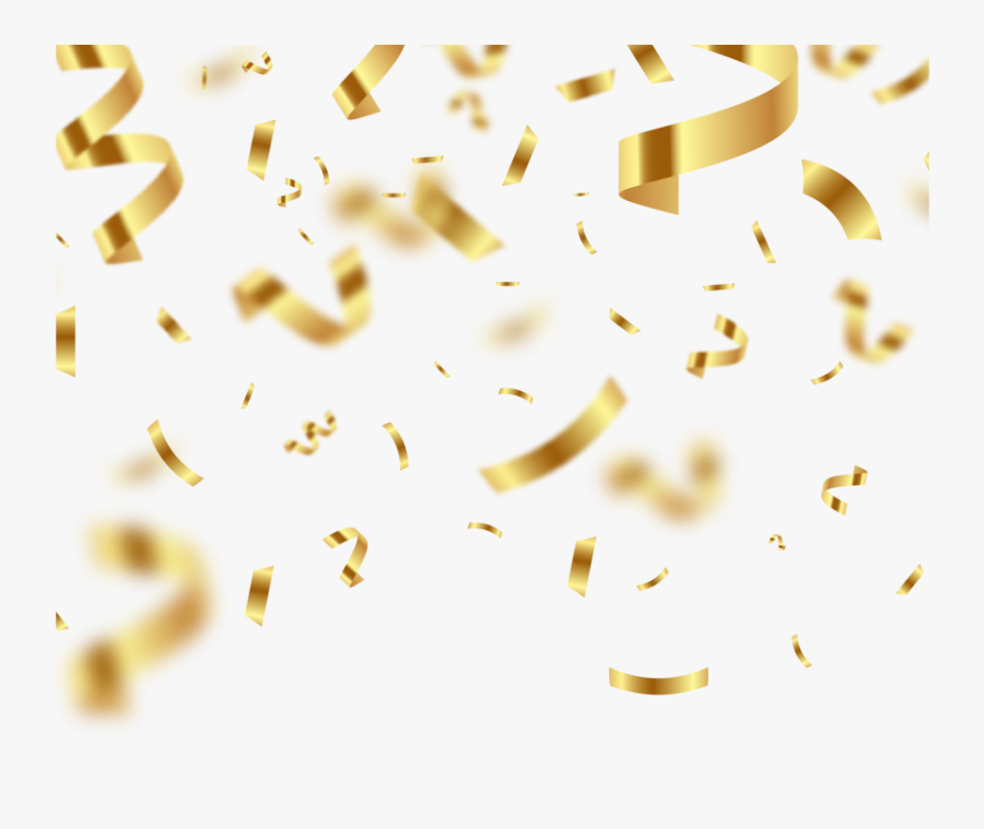 Golden Confetti With Blur Png Image - Confeti Dorado Png, Transparent Clipart