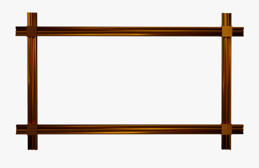 Frame Picture Frame Metal Frame Gold Metal Golden - Wood, Transparent Clipart