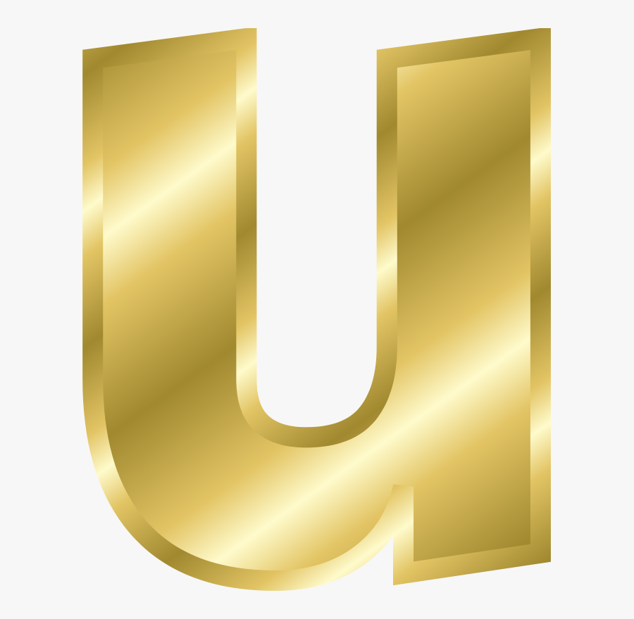 Effect Letters Alphabet Gold - U In Gold Letters, Transparent Clipart