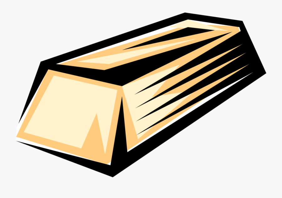 Vector Illustration Of Gold Bar, Gold Precious Metal, Transparent Clipart