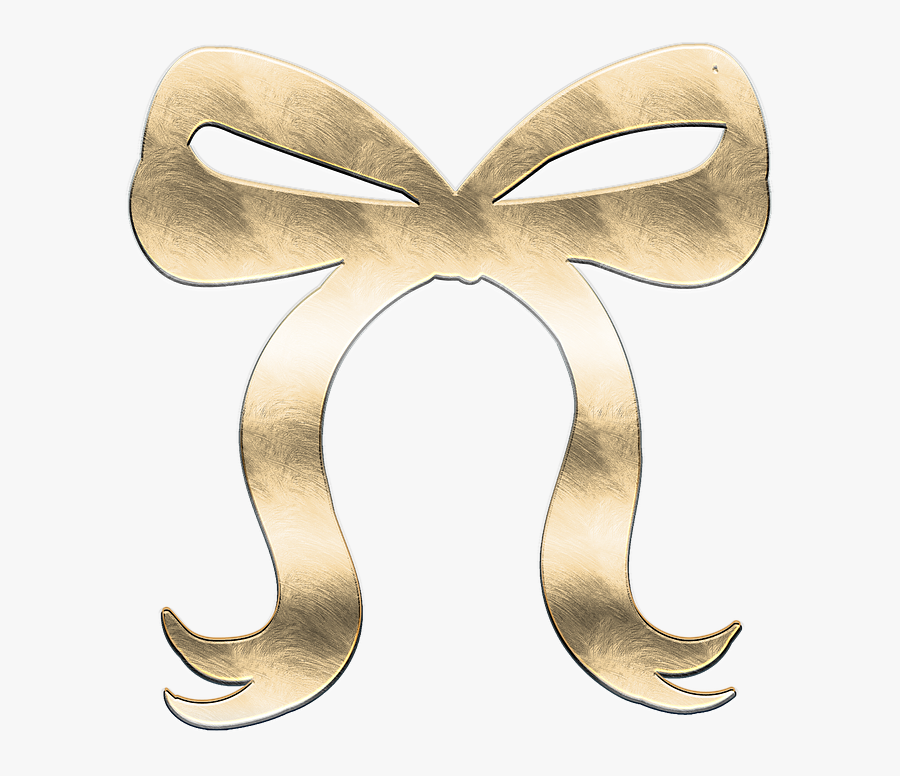 Bow Metal Gold, Transparent Clipart
