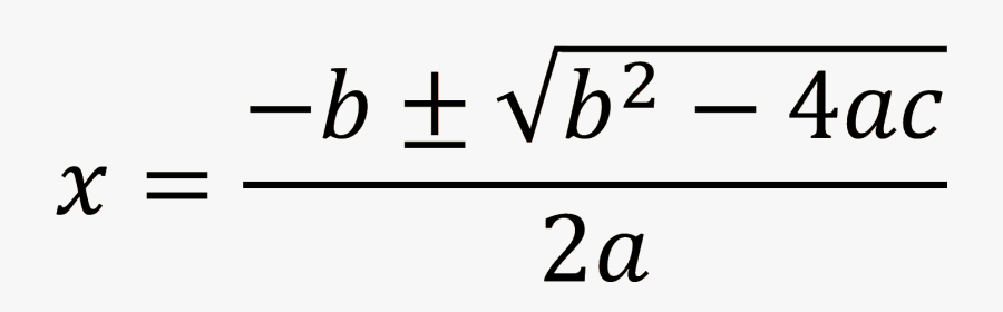 Transparent Quadratic Formula Clipart - Quadratic Equation Pq Formula, Transparent Clipart