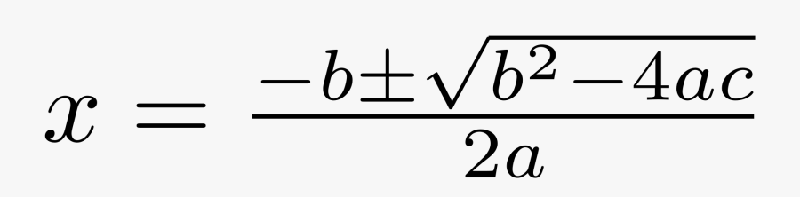 Transparent Equations Png - Quadratic Formula Transparent Background, Transparent Clipart