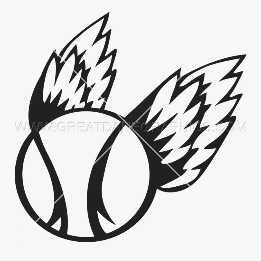 Baseball With Wings, Transparent Clipart