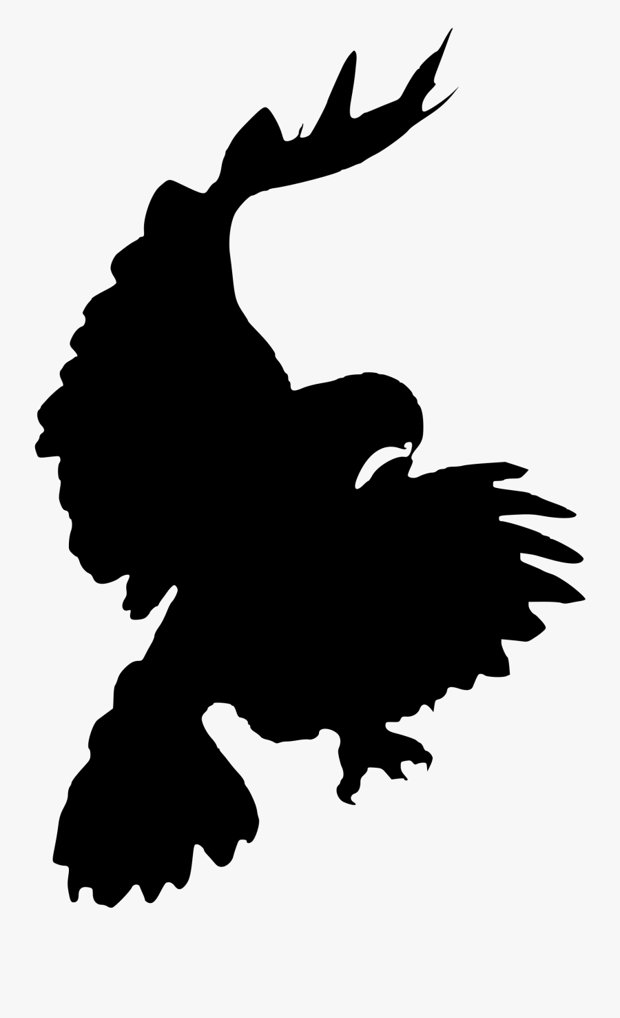 Hawk Silhouette Clip Art Wings - Manetheren Banner, Transparent Clipart