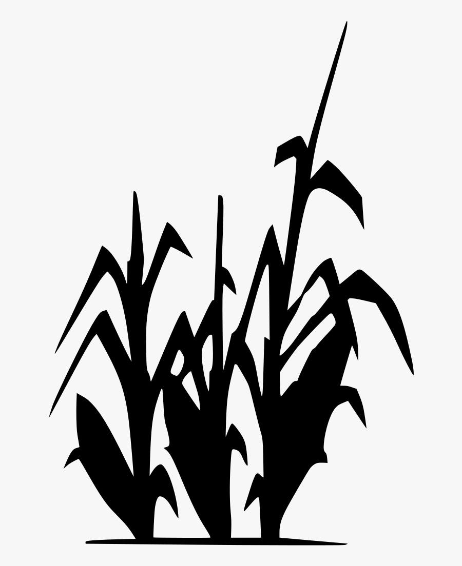 Cornfield Drawing Grain Field Transparent Png Clipart - Black And White Corn Stock, Transparent Clipart