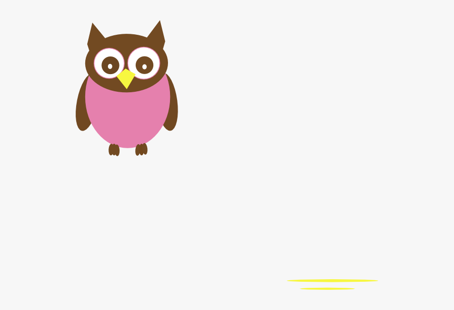 Pink - Baby - Owl - Clipart - Burung Hantu Animasi, Transparent Clipart