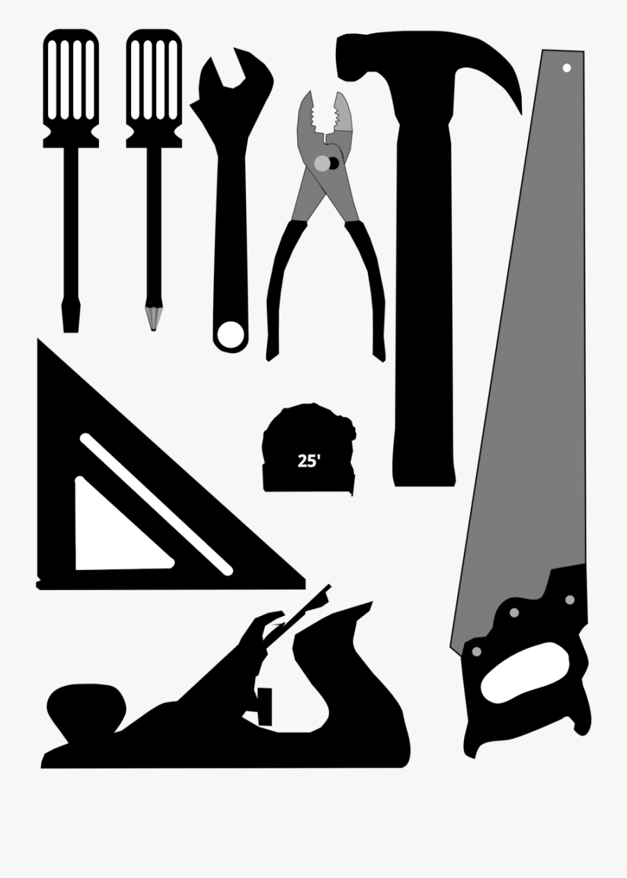 Tools Silhouette Clip Art, Transparent Clipart