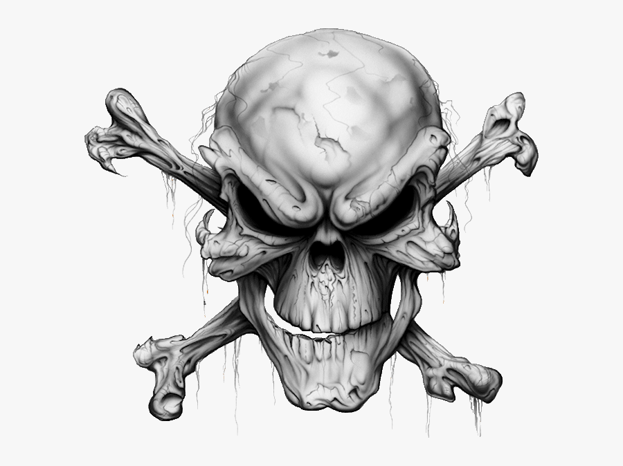 And Tattoo Skull Human Symbolism Transparent Crossbones - Evil Skull And Crossbones, Transparent Clipart