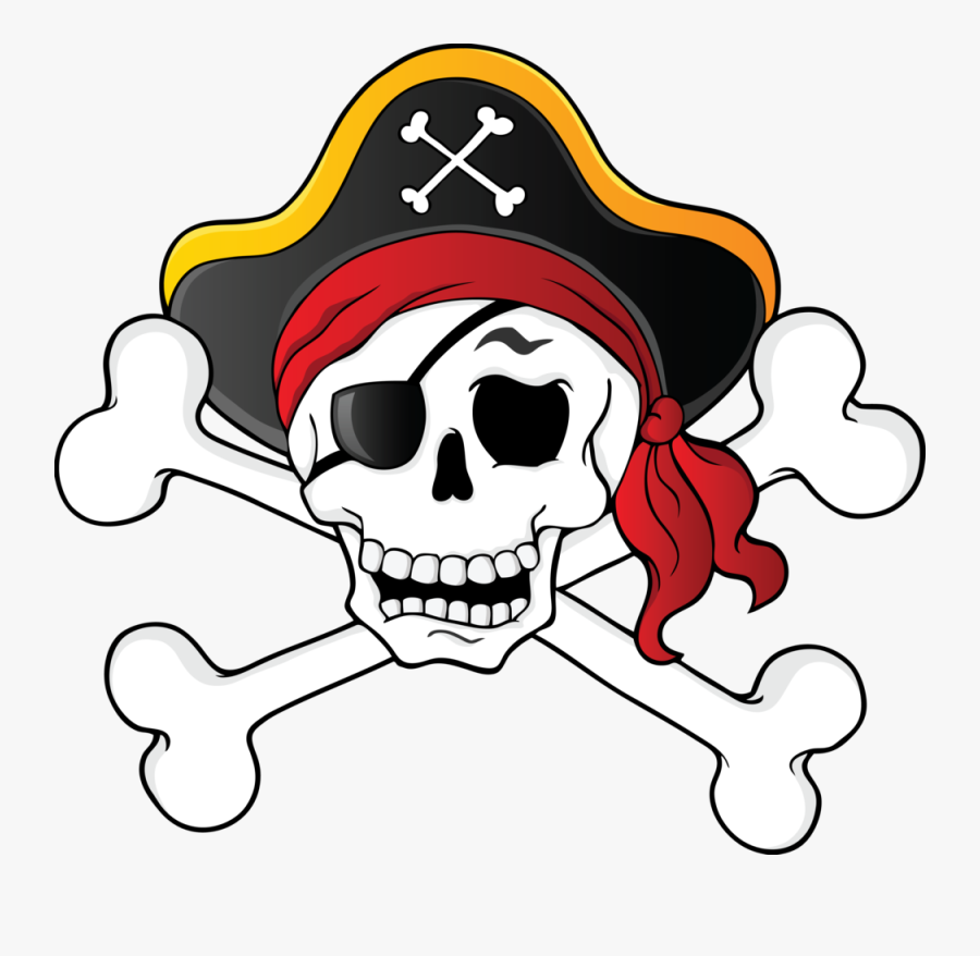 Skull & Bones Piracy Skull And Crossbones Clip Art - Pirate Skull Clipart, Transparent Clipart