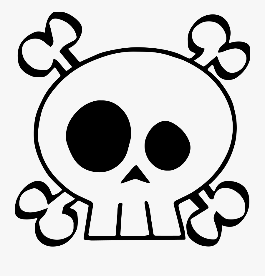 Cute Skull Flash Art Sticker - Baby Skull And Crossbones, Transparent Clipart