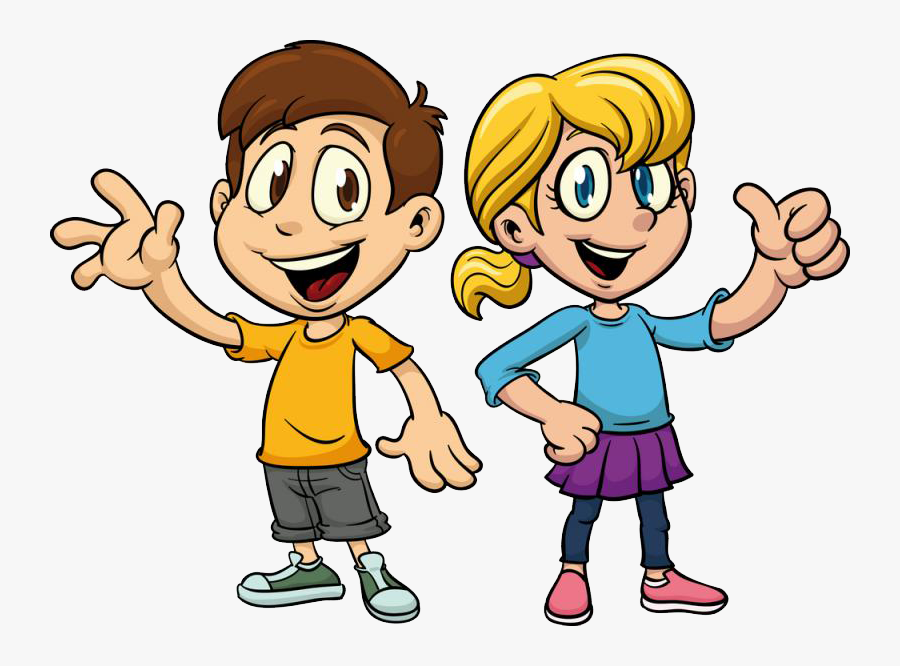 Clipart Bathroom Manners - Girl And Boy Cartoons, Transparent Clipart