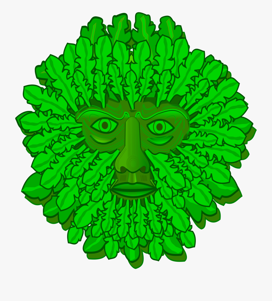 Grass,leaf,symbol - Green Man Clipart, Transparent Clipart