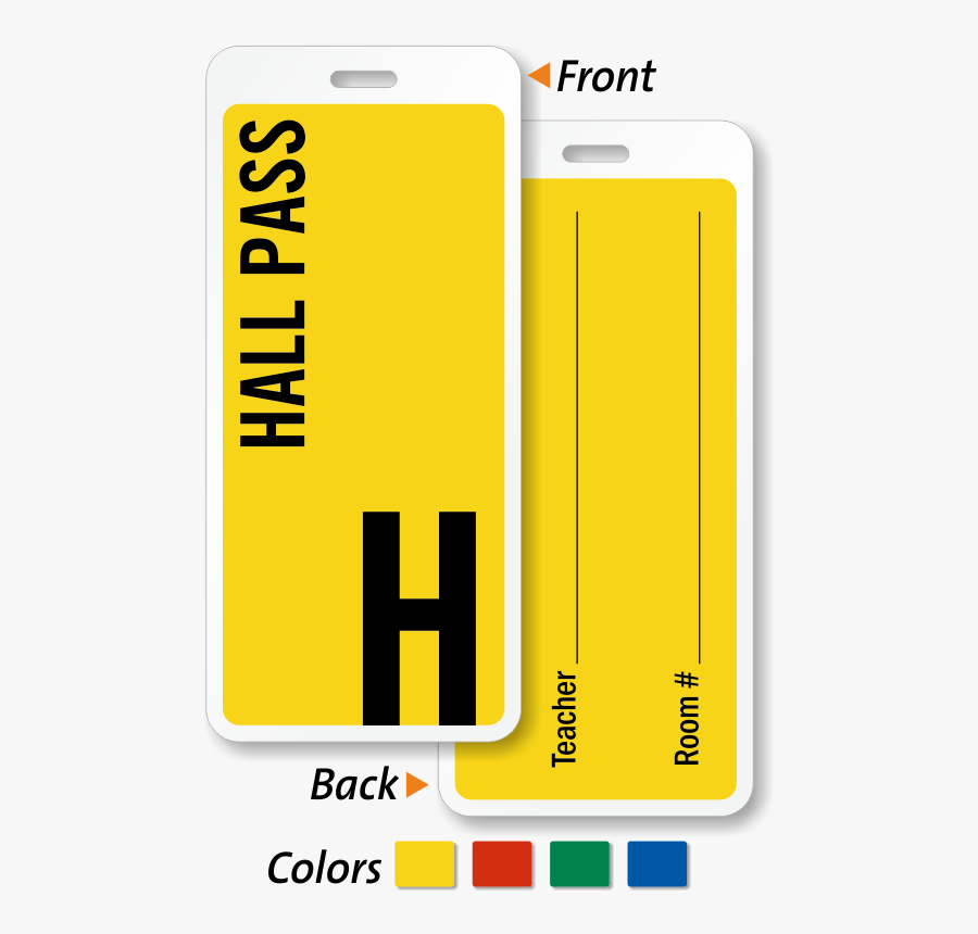 Durable Bathroom And Hall Passes Fun Designs & Customize - School Hall Pass, Transparent Clipart