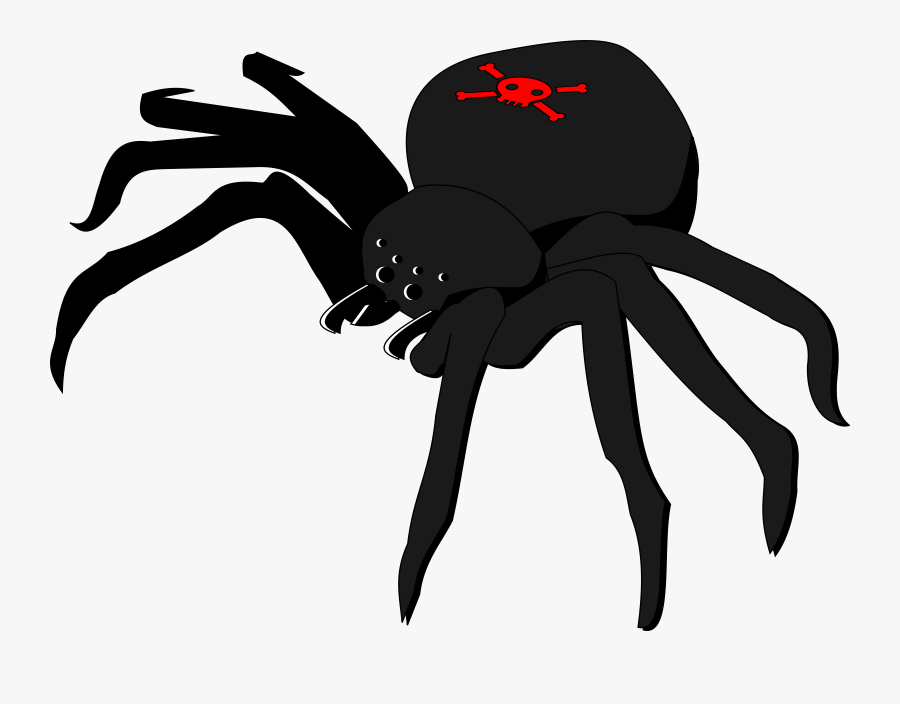 Skull And Crossbones Spider Clip Arts - Skull And Crossbones Spider, Transparent Clipart