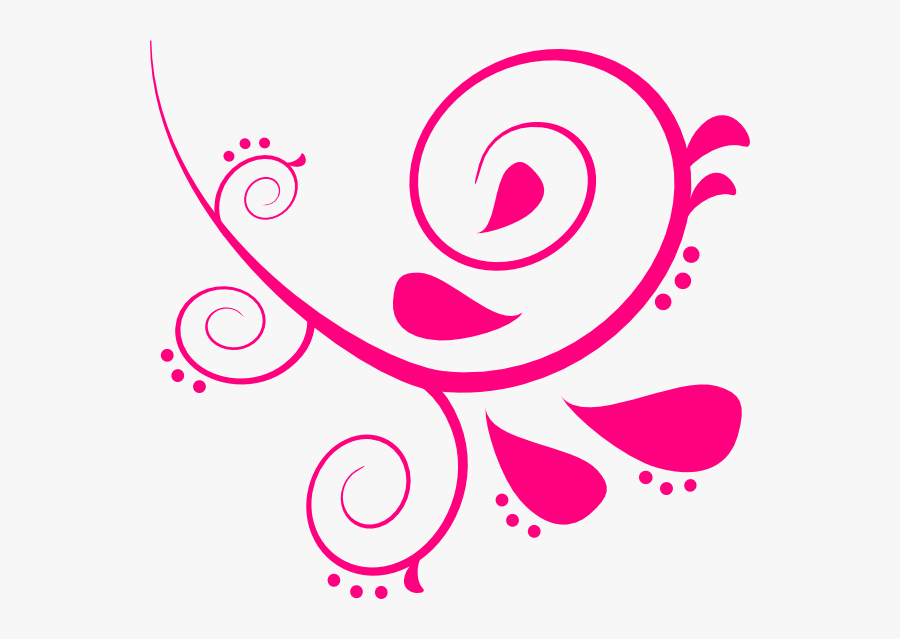 Colorful - Swirls - Clipart - Pink Swirls Transparent Background, Transparent Clipart