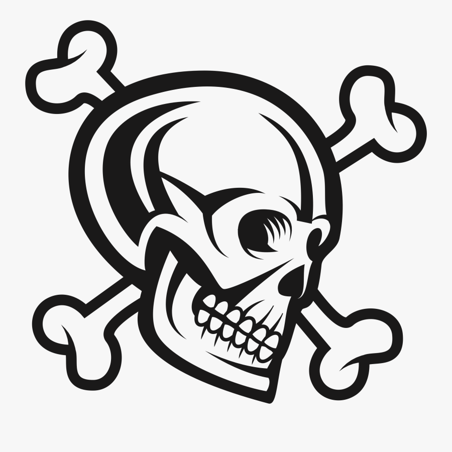 Skull And Crossbones - One Piece Jolly Roger Png, Transparent Clipart