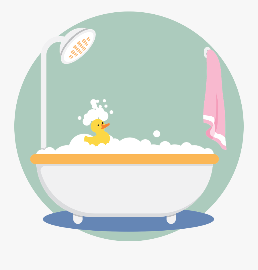 Cartoon Bathtub Illustration - Png Bathroom Cartoon, Transparent Clipart
