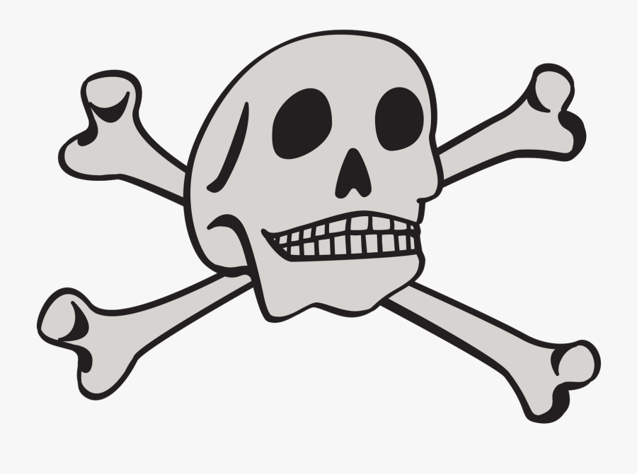 Symbol Skull And Crossbones Danger Royalty Free Clip - Skull Nose Cartoon Png, Transparent Clipart