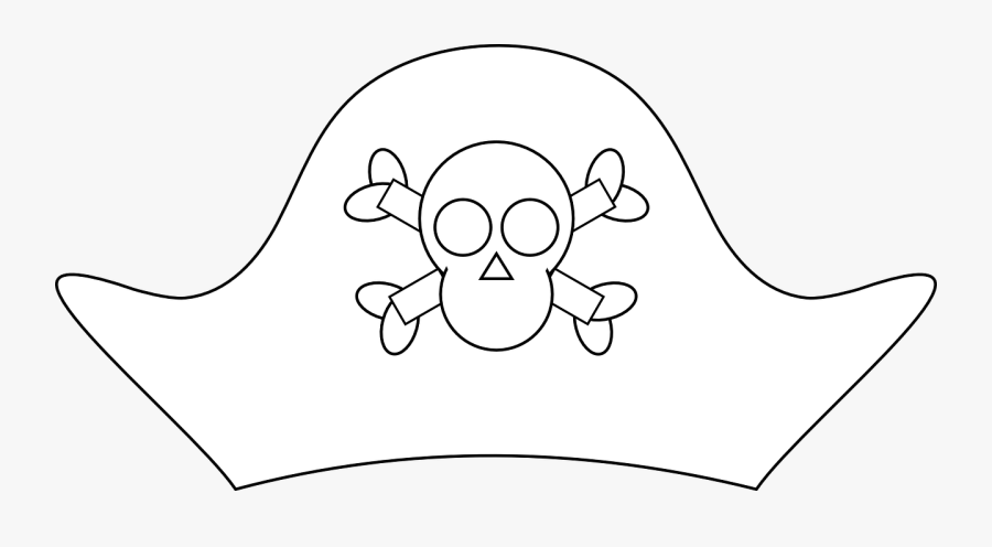 Pirate Hat, Skull And Crossbones, Pirate, Buccaneer - Pirate Hat Cutout, Transparent Clipart