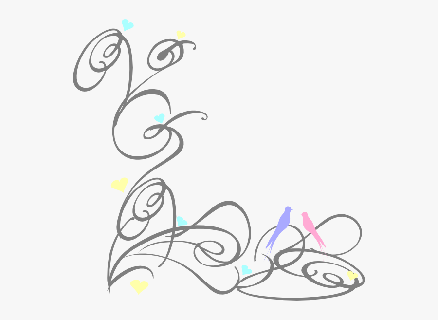 Decorative Swirl Clip Art At Clkercom Vector Clip Art - Wedding Page Borders Clipart, Transparent Clipart