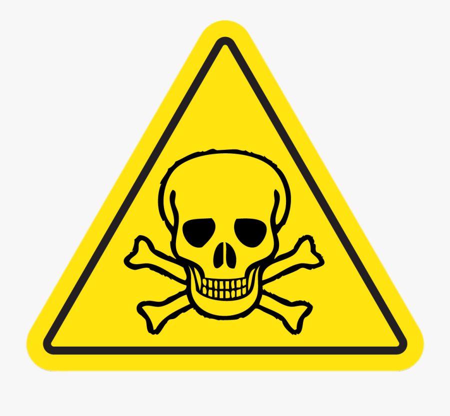 Skull And Crossbones Caution Health And Safety Sign, Transparent Clipart