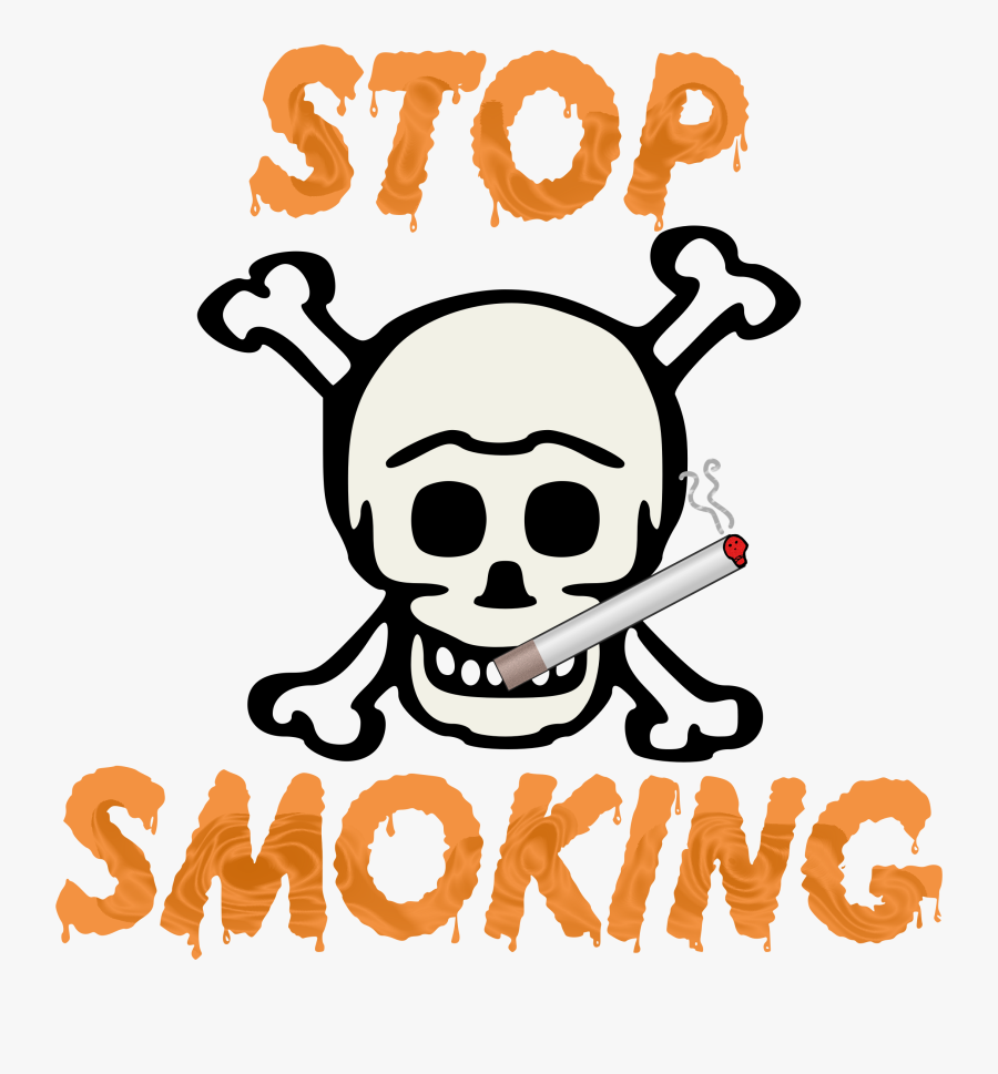 Smoking Clipart Skull Crossbones - Stop Smoking Clip Art, Transparent Clipart