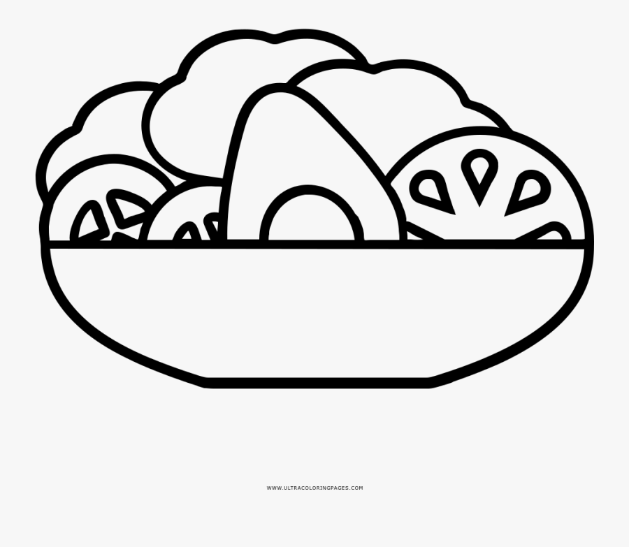 Salad Coloring Page - Imagenes De Una Ensalada Para Dibujar, Transparent Clipart