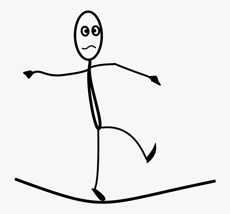 Tight Rope Walker Stickman Svg Clip Arts - Tight Rope Clipart, Transparent Clipart