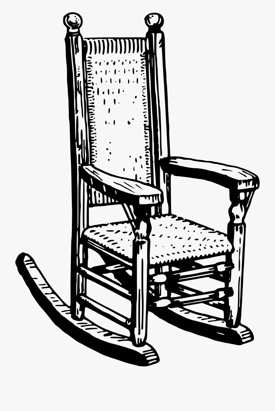 Chair Clipart Rocking Chair - Rocking Chair Clipart Black And White, Transparent Clipart