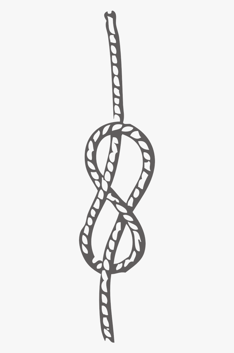 Knot Figure Eight Rope - Rope Knot Transparent Clipart, Transparent Clipart