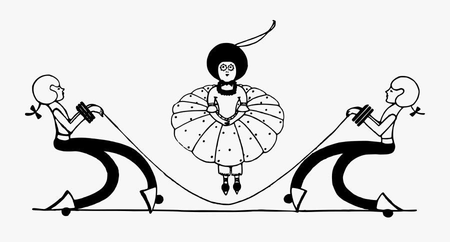 Lady Jumping Rope Clip Arts - Illustration, Transparent Clipart