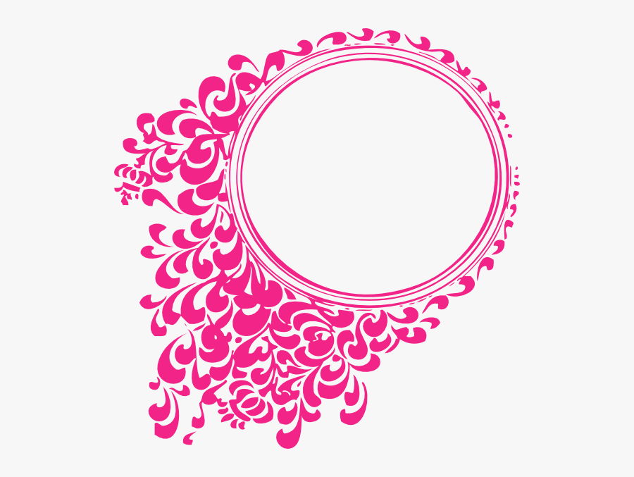 Pink - Oval - Frame - Clipart - Vector Border Pink Png, Transparent Clipart